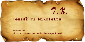 Teszári Nikoletta névjegykártya